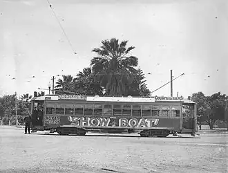 Perth tram on the network, 1929