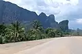 Dusty road around Phang Nga town