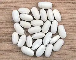 About 25 white beans