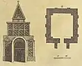 Pococke's "plan and view" of the monument[6] (A Description of the East, volume 2, plate 22, O & O), published 1745