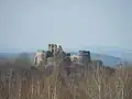 A more current view of the castle from the southeast, facing to the northwest, during late winter (March 2014)