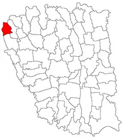 Location in Galați County