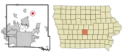 Location of Elkhart, Iowa
