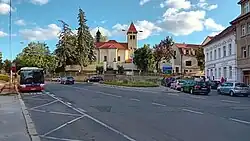 Square in Prague-Řeporyje