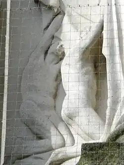 Figures on another side of the Cenotaph- The dead "pleading for acceptance of their sacrifice".