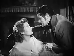 Cropped screenshot of Greer Garson and Laurence Olivier from the trailer for the film Pride and Prejudice (1940).