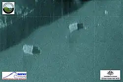Synthetic aperture sonar, category 3 contact (possibly shipping containers)