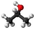 Ball-and-stick model of isopropyl alcohol