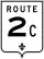 Route 2C marker