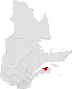 Location of La Haute-Gaspésie