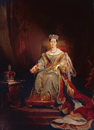 Queen Victoria Enthroned in the House of Lords by George Hayter, 1838