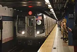 A rapid transit train from New York City