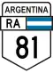 National Route 81 shield}}