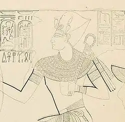 Detail of Ramesses X a sketch of KV18 by Karl Richard Lepsius