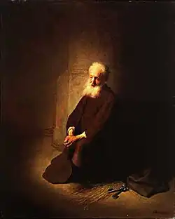St. Peter in prison by Rembrandt, 1631