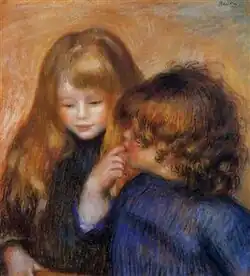 Painting of two Romani girls in France by Pierre-Auguste Renoir, c. 1902