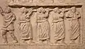 Late 1st century B.C. - early 1st century A.D., Amiternum, Tibicens playing in procession.