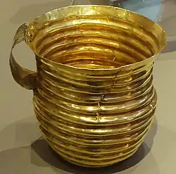 The Rillaton gold cup, Cornwall, perhaps c. 1700 BC. British Museum