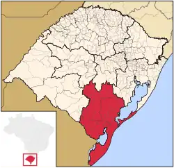 Location of Sudeste Rio-Grandense