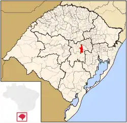 Location in Rio Grande do Sul