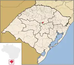 Location of Tunas in Rio Grande do Sul