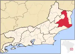Location in the state of Rio de Janeiro