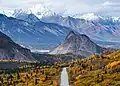 Flying above the Glenn Highway viewing Lion Head and Amulet Peak