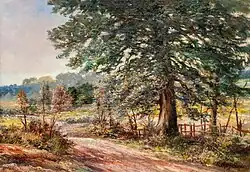 Early Texas Landscape, oil on canvas, private collection.