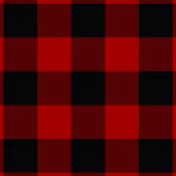 Most basic check – MacGregor red-and-black (Rob Roy), as simple as it gets: equal proportions of two colours.