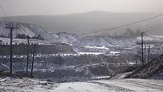 Route 255 crosses Dudswell and Asbestos mines.