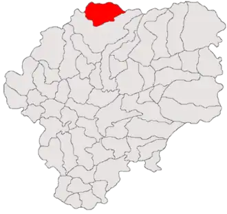 Location in Bistrița-Năsăud County