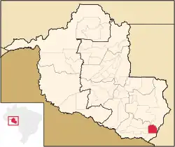 Location in Rondônia state