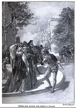 Illustration of scene from As You Like It by William Shakespeare