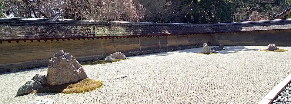 The karesansui garden at Ryoan-ji is one of Kyoto's most famous sights.