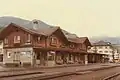 former station building in 1980, train side