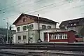 Station building and signal box in 2011