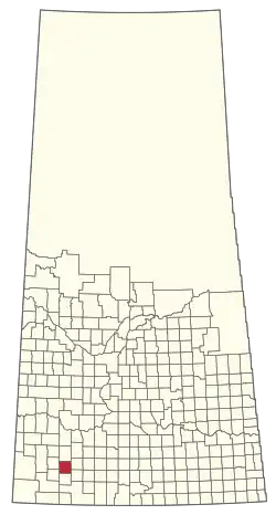 Location of the RM of Bone Creek No. 108 in Saskatchewan