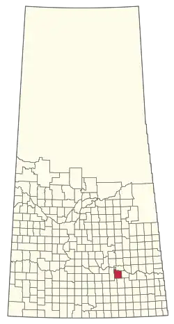 Location of the RM of South Qu'Appelle No. 157 in Saskatchewan