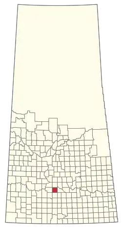 Location of the RM of Eyebrow No. 193 in Saskatchewan