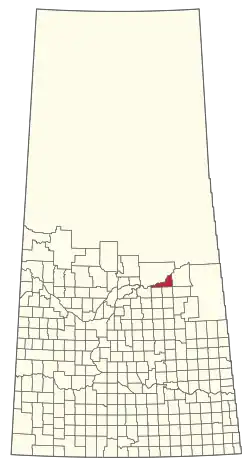 Location of the RM of Nipawin No. 487 in Saskatchewan