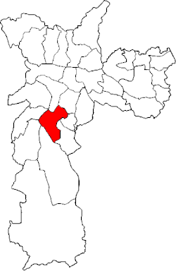 Location of Santo Amaro within the municipality of São Paulo