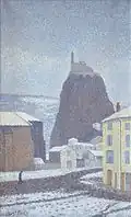 Saint-Michel d'Aiguilhe (Haute-Loire) Under Snow, 1890