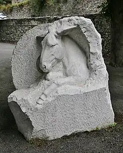Winner of a previous sculpture and marble festival, exhibited near the Garonne river