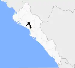Location of the municipality in Sinaloa