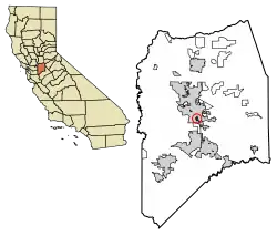 Location in San Joaquin County and the state of California