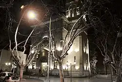 The Cathedral of San Rafael in the night.