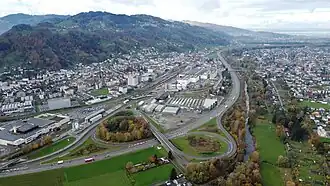 St. Margrethen (left), Alter Rhein and Höchst (right)