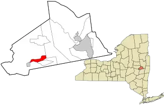 Location in Schenectady County and the state of New York.