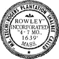 Official seal of Rowley, Massachusetts