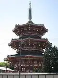 View of the Soreiden (祖霊殿), a pagoda dedicated to the religion's founder